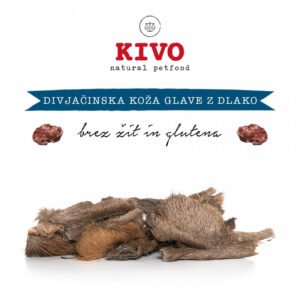Kivo sušena divjačinska koža glave z dlako 500g