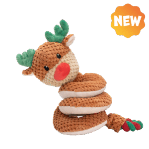 Zvit jelen za vlečenje - igrača s piskačem, 36x11x9cm